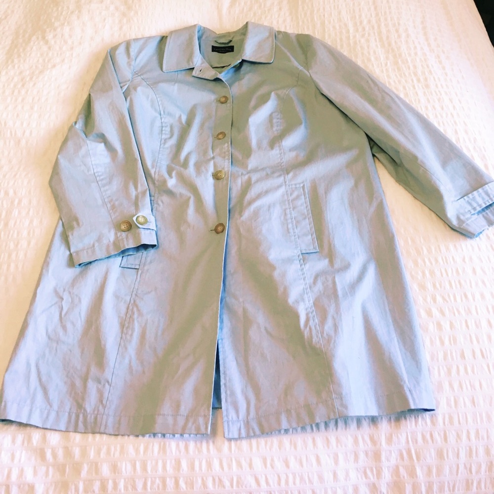 Powder Blue Trench-like Coat